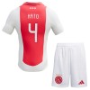 Maillot de Supporter Ajax Amsterdam Jorrel Hato 4 Domicile 2024-25 Pour Enfant